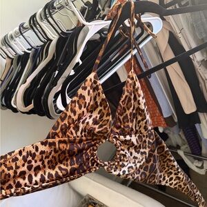 I.AM.GIA Animal Print Bikini Top